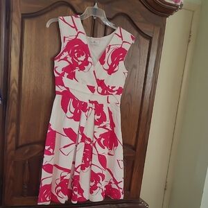 Carolina Herrera Pink and White Floral Dress